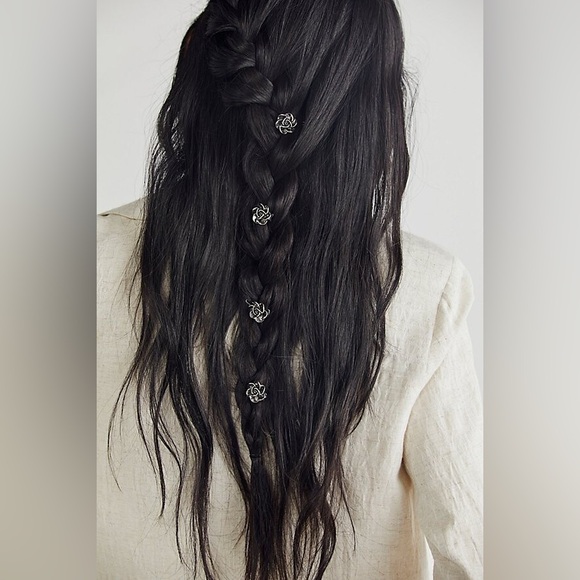 New🌟Free People-Hair Barrettes Set -Gold Sun - Picture 7 of 9